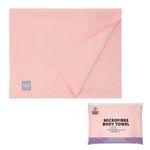 PROTECHT DRYPLUS Microfiber Body Towel - Pink | Compact, Ultra-Lightweight, and Rapid-Drying | Ideal for Sports, Gym, Beach, Camping, and Swimming-
