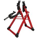 Bicycle Wheel Truing Stand, Aluminium Alloy Red Simple Wheel Truing Stand for Home Bike Maintenance