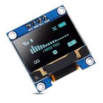 Robocraze 0.96" I2C Iic Spi Semiconductor Accessory Display with 128X64 Resolution Self- Illuminating Display 128X64 | Full Compatible with Arduino- (Pack of 1)