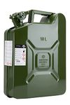 Motorkit 10 Litre Metal Jerrycan with Bayonet Fitting. Jerrycan Olive Green colour