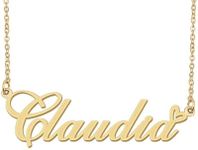 18k Gold Plated Claudia Name Neckla