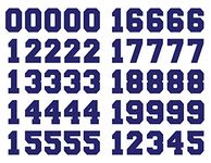 Premium Stickers Sports Number Stickers Decals 1.25'' Helmet Numbers for Hockey, Baseball, Football, Lacrosse, Rugby and More (Blue)