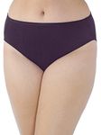 Vanity Fair Women's Illumination Hi Cut Panty 13108 Briefs, Sangria, 8