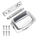 1Set Yootones Guitar Adjustable Bridge Tailpiece with Bridge Cover Set include Mounting Screws Replacement Part Fixed Compatible with Vintage Teisco Electric Guitar Parts (Silver)