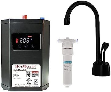 Westbrass DT1F272-62 Develosah 9" 2-Handle Instant Hot and Cold Water Dispenser Faucet with HotMaster DigiHot Digital Tank System, Matte Black