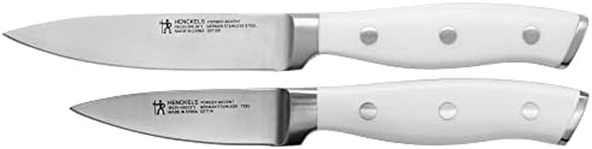 HENCKELS Forged Accent Razor-Sharp 2-pc Paring Knife Set, White Handle, German Engineered Informed by 100+ Years of Mastery