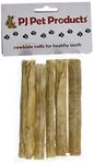 PJ Pet Products Rawhide Pressed Rolls 125 x 15 mm (10 packs x 5 rolls,Total 50 pieces)