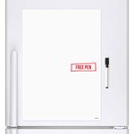 CKB Ltd A4 Blank Dry Wipe Magnetic Whiteboard Fridge Board Magnet Notice Signage Sheet with Marker White Board with Pen Drywipe Kitchen Memo Large Daily Planner (A4)