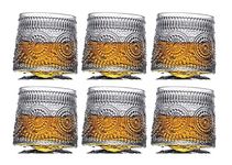 HOME CRAF® New Dancing Whiskey Glass Set of 6 Pcs-170 ML with Rotable Bottom, Spining Glasses Bar Glass for Drinking Bourbon, Whisky, Scotch, Cocktails, Cognac- Old Fashioned Tumblers