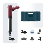 Electric Plunger for Toilet, High Pressure Air Drain Blaster, Dredge Clogged Remover Tool, Heavy Duty Power Plunger with Built-in Battery for Toilet, Sink, Floor Drain, Bathroom, Clogged Pipe Red