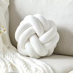 VBGYA Knot Pillow Ball, Soft Home Decorative Throw Pillows Cushion, Round Changeability Knotted Pillows, Modern Home Handmade Cushions for Bedroom, Sofa, Couch (8 Inch, White)