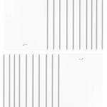 DALIX PVC Vertical Blind Replacement Slats Curved Smooth White 64.5 x 3.5 (20-Pack)