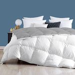 Day Care - 400 GSM Hotel Quality-Down Alternative Reversible Comforter (92" x 106" Inches/233cm x 269cm) - Comforter King Size|Silver/White