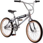 ﻿Schwinn Sting Pro Retro BMX for Youth/Adult, Throwback 1989 Design, Single-Speed Drivetrain, Hi-Ten Steel Frame, Aluminum Rims, Tubular Crankset, 20-Inch Wheels, Smoke chrome