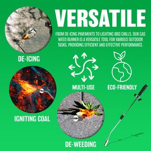 Weed Burner with 8 Butane Canisters – Portable Garden Torch Set
