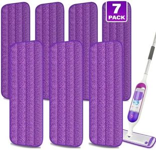 7 Pack Reusable Mop Pads for Spray Mop -MEXERRIS Microfibre Mops Refills Wet Mop Pads Washable Household Replacement Mop Pads Compatible with 13''-15'' Spray Mop Floor Mop