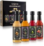 Liquid Alchemist Syrup Sample Pack - 4 Flavor Variety Set: Passion Fruit, Blood Orange, Ginger, & Prickly Pear – 150 ML Bottles – Cocktail Syrups for Drinks, Mocktails, Margaritas & Mixers