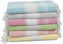 LANE LINEN Turkish Towels Set of 6,