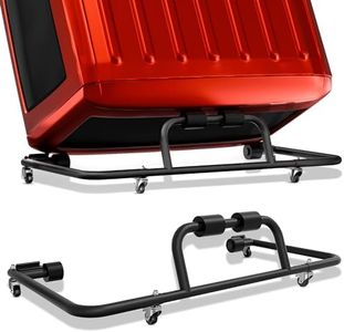 YZONA Adjustable Hardtop Carrier Hard Top Storage Rack Compatible with 1976-2024 Jeep Wrangler JK JL YJ TJ JKU JLU Unlimited & Newer Jeep Wrangler CJ-7 Sliding Bracket Movable Cart for 2/4 Door-Black