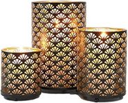 JHY DESIGN Set of 3 Metal Candle Ho