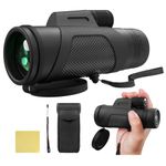 12x42 Monocular Telescope for Adults, High Powered HD Compact Monoculars Portable Handheld Telescope with BAK4 Prism FMC Lens for Hiking Bird Watching Camping Travel Concerts