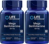 Life Extension Mega Benfotiamine Capsule, 250 Mg, 120 Vegetarian Capsules 2 Bottles