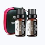 Miyuki 2Pack Ginger Essential Oils Organic Olant & Natural 100% Pure Therapeutic Grade Ginger Oil Perfect for Diffuser, Humidifier, Massage, Aromatherapy, Skin & Hair Care-2x10ml