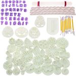 BIGTEDDY - 108pcs Cake Bakeware Sugarcraft Icing Decoration Kit with Flower Modelling Mold Mould Fondant Tools