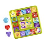 Fisher-Price Pretend Board Game Baby Toy with Lights and Smart Stages Learning Content, Laugh and Learn Puppy’s Game Activity Board, UK English Version, HRB76