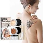 Tattoo Scar Concealer, 2 Colors Makeup Waterproof, Invisible Skin Concealer Set, Waterproof and Natural-looking Suitable for and Scars, Dark Spots, Vitiligo