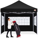 ABCCANOPY 3Mx3M Gazebo Pop Up Outdoor Canopy Tent, Gazebo Pop Up Party Tent Wedding Instant Shelter with Elegant Church, Bonus Carrying Case/Bag (Black)