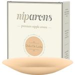 Niparons Premium Nipple Covers Invisible - Reusable Silicone Nip Covers, Adhesive Breast Petals, Luxury Nipple Pasties (Dulce De Leche, 10cm)