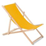 Green Blue Sunbed Classic Beech Multicolor Perfect For Summer (Yellow)