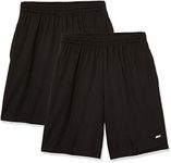 Amazon Essentials Men's Performance Tech Loose-Fit Lightweight Shorts (Available in Big & Tall), Pack of 2, Black, S