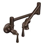 Moen S664ORB Pot Filler Two-Handle Kitchen Faucet, Oil Rubbed Bronze