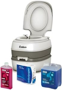Enders Campingtoilette Starter-Set Blue 2,5 Liter Comfort 4945 inkl. Sanitärflüssigkeit und WC Papier - Mobile Chemietoilette Campingklo Camping-Toilette