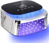 Cordless UV LED Nail Lamp,COLORENE 60W Rechargeable Nail Light Quick Curing Dryer,Professional Nail Dryer Gel Polish Light with 4 Timer Setting Auto Sensor for Salon Home Nail Art