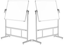 Pragati Systems Mobile and Adjustable White Board Stand, 3x4 Feet Double-sided Prima Magnetic Whiteboard