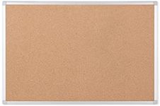 Bi-Office Earth Cork Notice Board, 120 x 90 cm, Aluminium Maya Frame