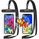 Syncwire Waterproof Smartphone Pouch [2-Pack]– Waterproof Phone Case IPX8 Touch Sensitive Portable Waterproof Pouch for iPhone 15/14/13/12/11 Pro Max Plus SE X Samsung Galaxy S23 Google Pixel etc.