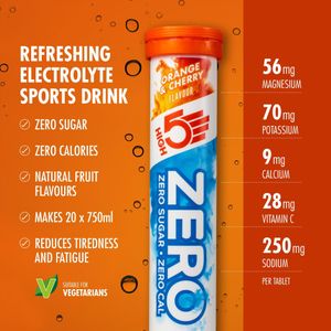HIGH5 ZERO Electrolyte Tablets – Orange Cherry, Hydration Supplement