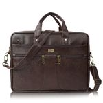 Veneer Laptop Bag 15.6 Inch, Vegan Leather Business Briefcase for Men Women,Water Resistant Messenger Shoulder Bag Durable Office Bag