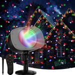 SOMKTN Christmas Snowfall Projector Lights Outdoor, Dynamic Snow Falling Lighting Effects Holiday Projector Lights for Xmas Moving Points Landscape Lights for House, Garden Yard Club Pub Decorations