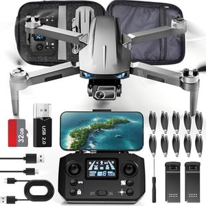 HHD Drone with 4K Camera for Adults Beginner, Under 249g with 32G TF Card, FPV RC Quadcopter，Video Transmission, Auto Return, Wind Resistance, 2 Battery for 40-Min Max Flight Time (Black)