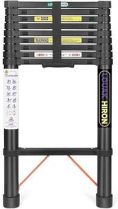 3,9m échelle Télescopique Marchepieds escamotables Escabeau Telescopique Pliable Echelle Escamotable en Aluminium, Charge Max 150 kg