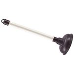 Merriway BH03116 Sink Plunger 150mm (6 inch) Dia. with 225mm (9 inch) Plastic Handle,White/Black