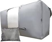 Leoh 180L Extra Large Storage Bags with Zips Heavy Duty | Bedding Storage Bags | XL Strong Moving Bags | Big Bags for Moving House | Jumbo Duvet, Clothes, Laundry, Space Saver Bags (Pouch, Grey)