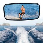 Boat Rear View Mirror 7"x14", Universal Marine Rearview Mirrors, Wide-angle Convex Boat Mirror for Ski Boats Pontoon Boat Water Sport Wakeboarding Surfing with 1/2"-1" Windshield Frames