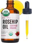 Kate Blanc Cosmetics Rosehip Oil for Face & Skin (4oz, Organic, Pure, Cold Pressed) Rosehip Seed Face Oil for Facial & Gua Sha Massage