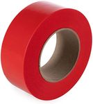 IDL Packaging 2" x 60 Yards Red Stucco Tape, 1 Roll, Heavy-Duty - 60 Days Long-Lasting Bond - Removes with No Trace - UV Resistant, Waterproof - Great for Masking Jobs, Stucco, or Plastering